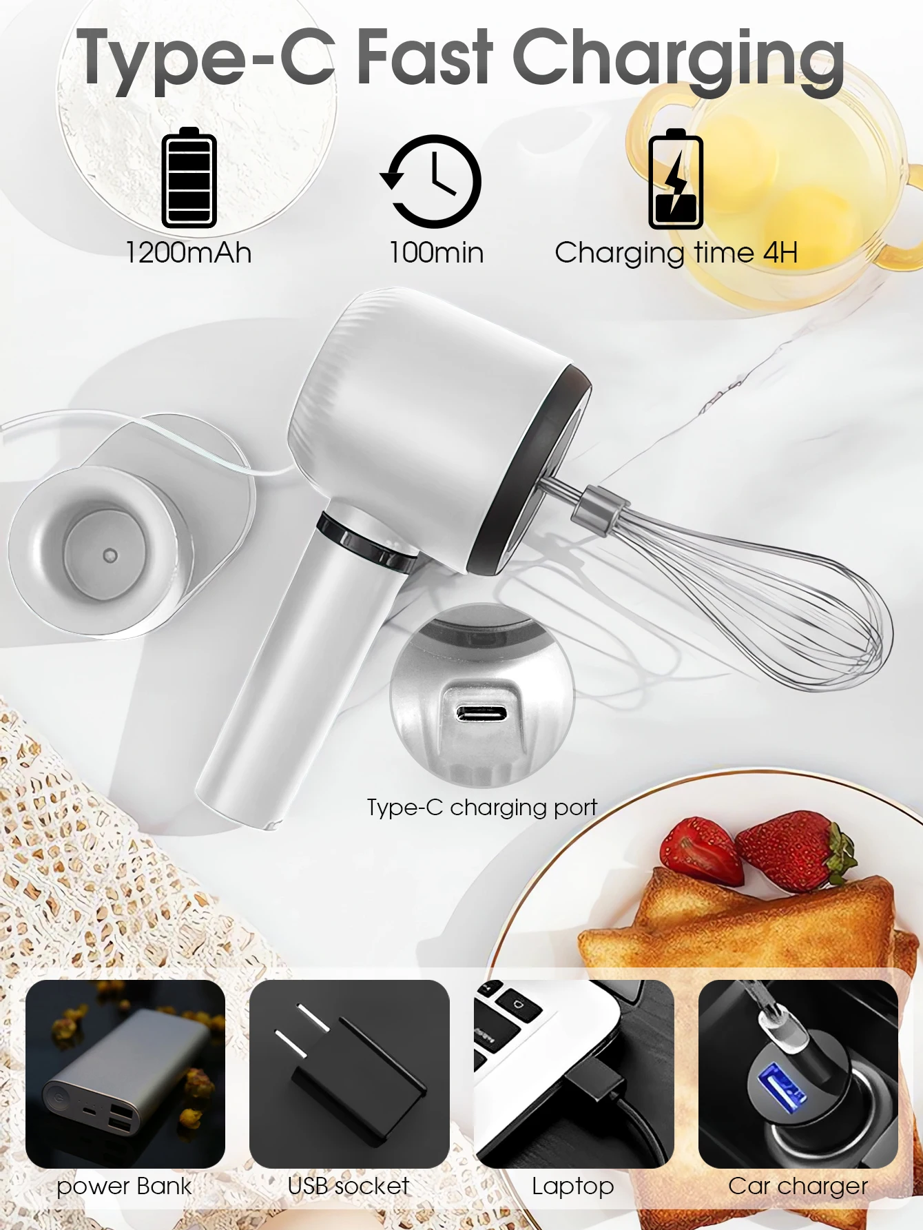 Portable Blender Mixer Kitchen - Immersion Hand Blender Set recension och pris